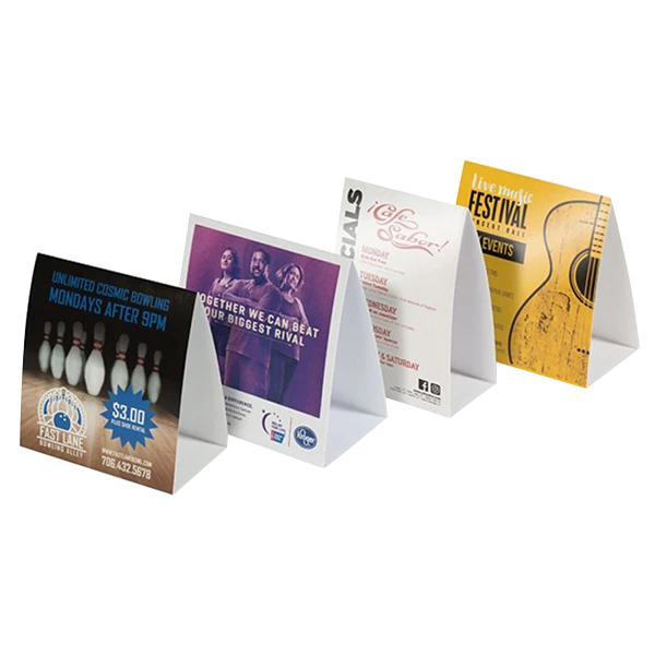 Custom Designed Logo Table Tents1