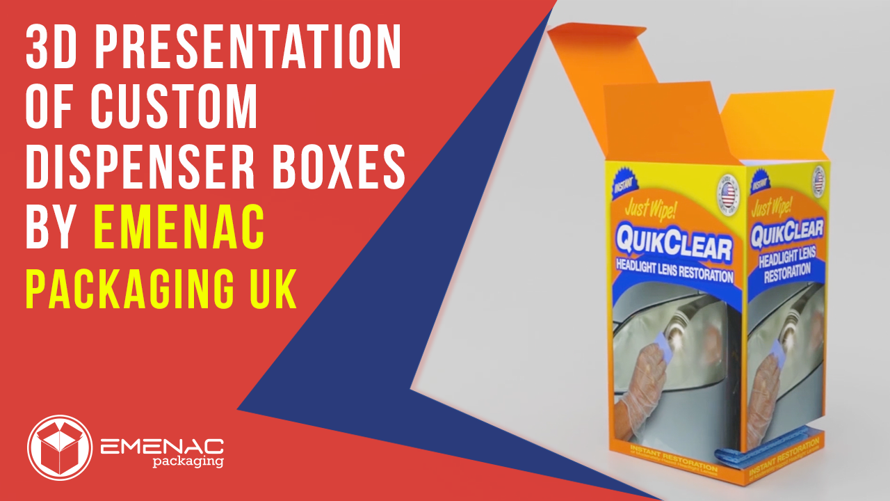 3d presentation of custom dispenser boxes by emenac packaging UK