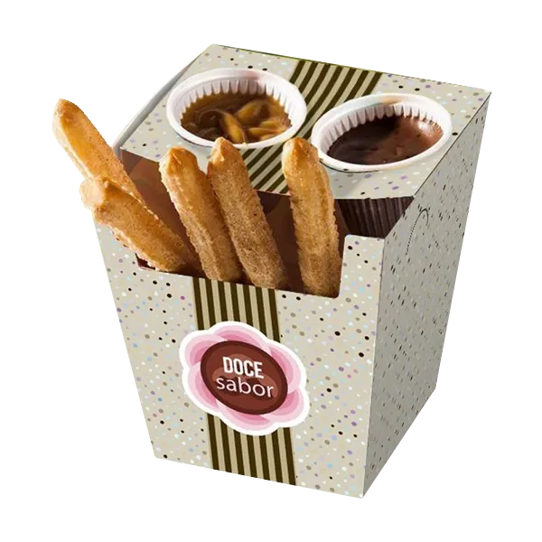 Square churros box packaging 1